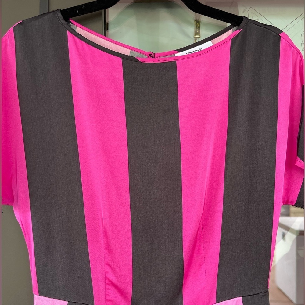 CHRISTOPHER JOHN ROGERS + Target ~ Pink & Black Striped Maxi Dress ~ Size 0 - Picture 11 of 16